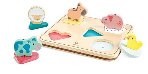 Hape Tiergeräusch-Puzzle Tom, Sound-Puzzle, Farb- & Formsortierer, ab 18 Monaten