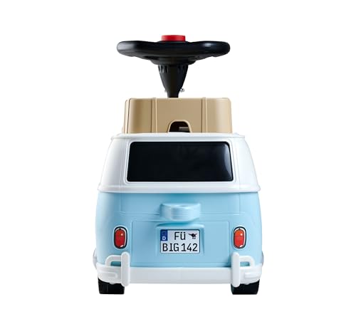 BIG Baby VW T1 (blau-weiß) - 2-in-1 Rutschauto und Spielzeug-Fahrzeug für Kinder von 18 Monaten bis 5 Jahre