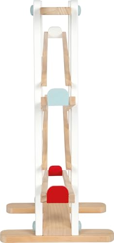 small foot Kugelbahn aus Holz, XL-Motorikspielzeug mit 3 Kugeln und Feuerwehrfahrzeug, für Kinder ab 18 Monaten, 12549