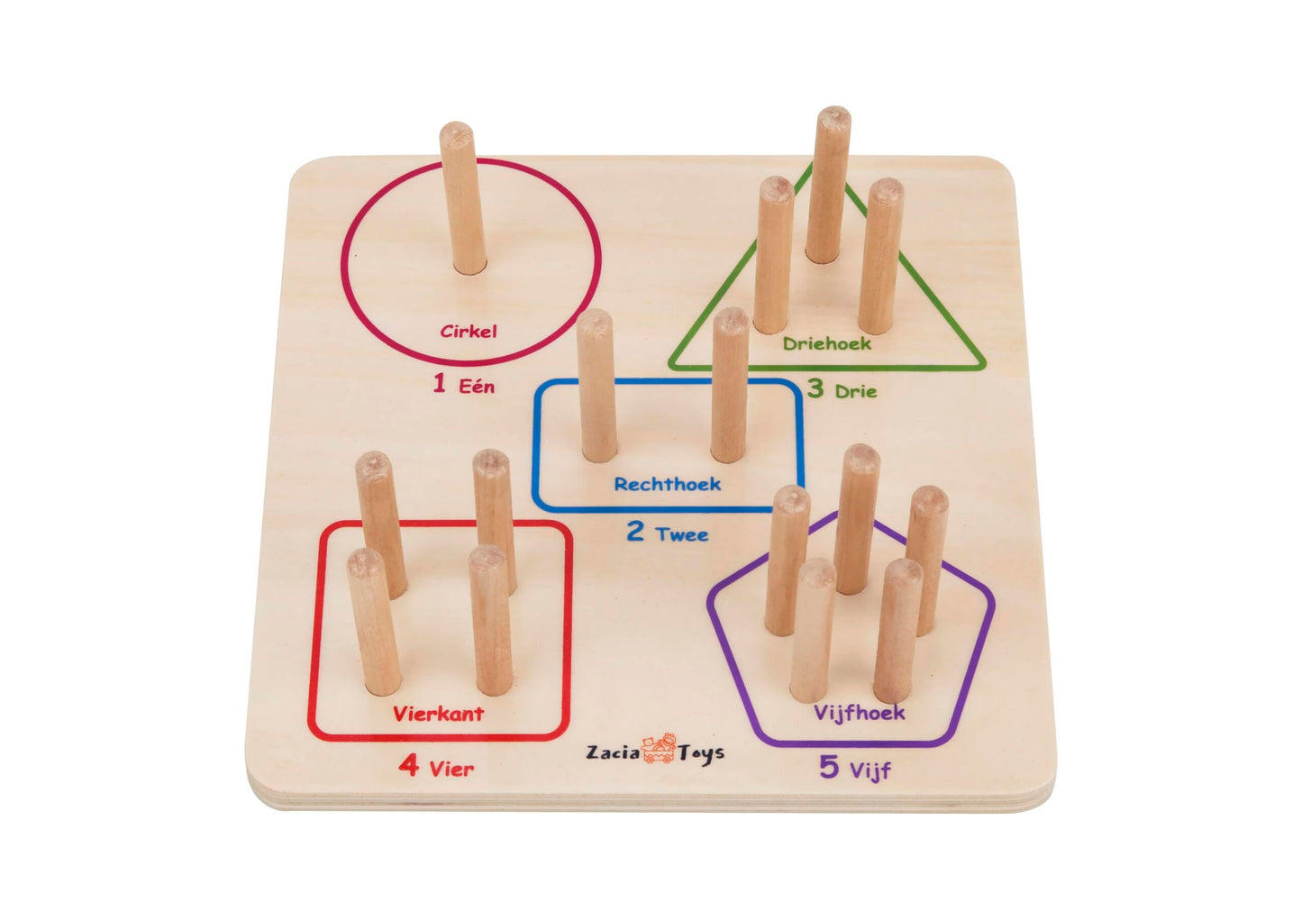 Zacia Toys® Holzform-Puzzle | Pädagogisches Geometrisches Puzzle für Kinder | Farben und Formen erkennen|Montessori Spielzeug ab 2 Jahren