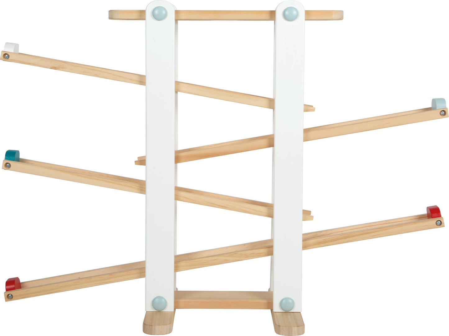 small foot Kugelbahn aus Holz, XL-Motorikspielzeug mit 3 Kugeln und Feuerwehrfahrzeug, für Kinder ab 18 Monaten, 12549