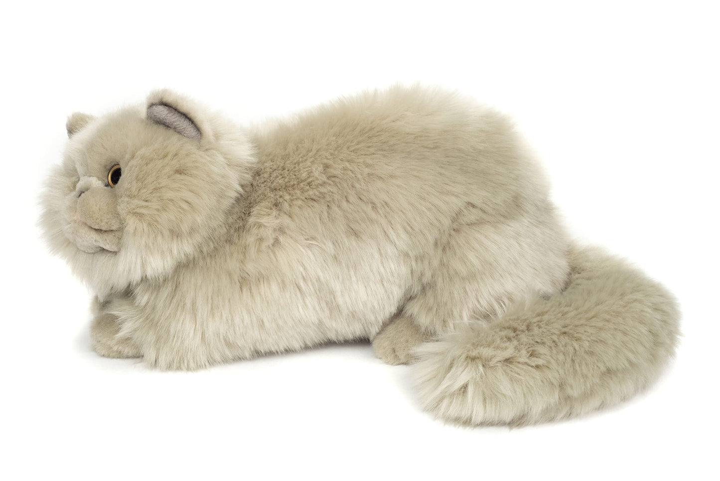 Teddy Hermann 91839 Perserkatze liegend 24 cm, Kuscheltier, Plüschtier mit recycelter Füllung