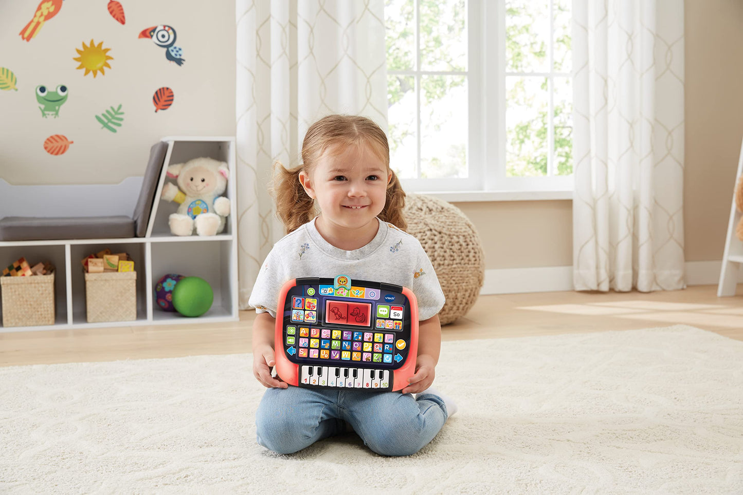 Vtech Baby Lern- und Musiktablet - Sprechendes, musikalisches Tablet mit 12 Lernaktivitäten und leuchtendem Rahmen