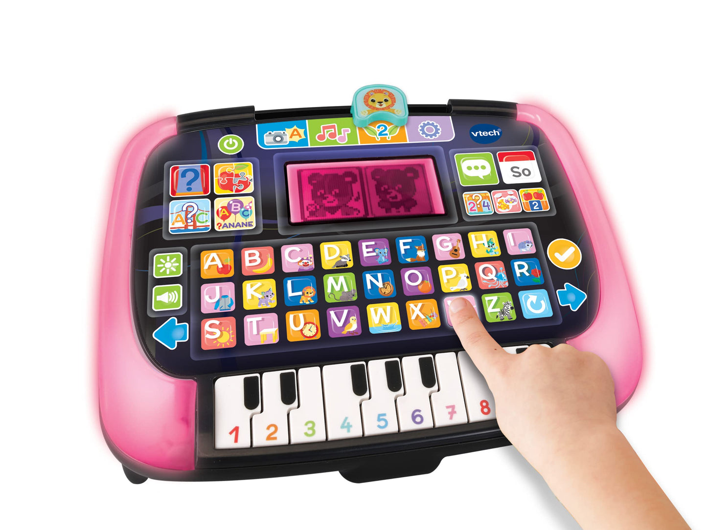 Vtech Baby Lern- und Musiktablet - Sprechendes, musikalisches Tablet mit 12 Lernaktivitäten und leuchtendem Rahmen
