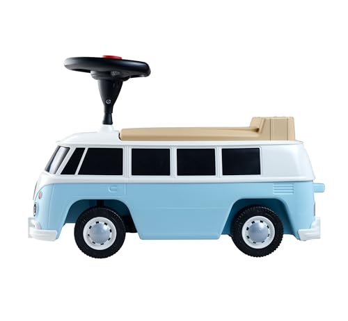 BIG Baby VW T1 (blau-weiß) - 2-in-1 Rutschauto und Spielzeug-Fahrzeug für Kinder von 18 Monaten bis 5 Jahre