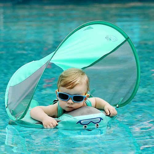 Uhngw Baby Schwimmring Mit Sonnendach | Schwimmreifen Für Kleinkinder