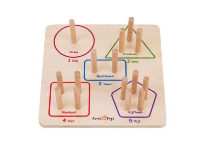Zacia Toys® Holzform-Puzzle | Pädagogisches Geometrisches Puzzle für Kinder | Farben und Formen erkennen|Montessori Spielzeug ab 2 Jahren