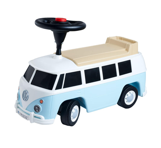 BIG Baby VW T1 (blau-weiß) - 2-in-1 Rutschauto und Spielzeug-Fahrzeug für Kinder von 18 Monaten bis 5 Jahre
