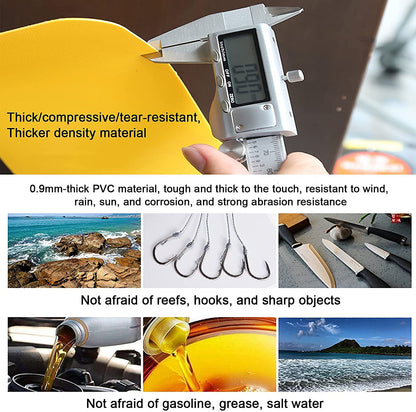 ELELIFE aufblasbares 2-Personen-Boot mit Aluminium-Sitz, doppellagigem Boden, Paddel & Luftpumpe – perfekt fürs Angeln & Freizeit!