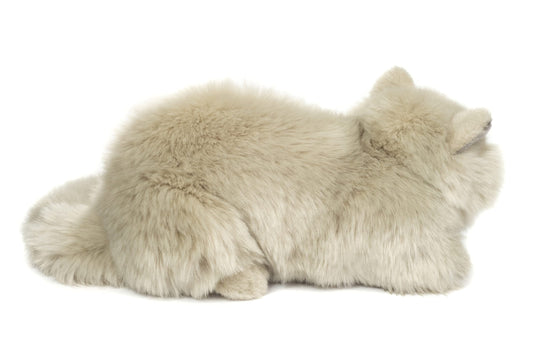 Teddy Hermann 91839 Perserkatze liegend 24 cm, Kuscheltier, Plüschtier mit recycelter Füllung