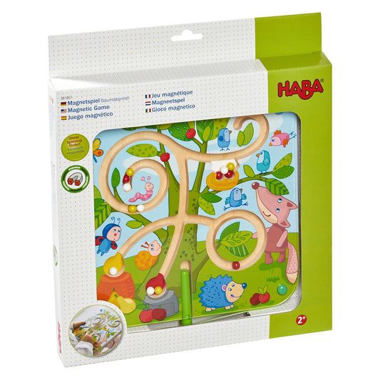 HABA 301057 - Magnetspiel Baumlabyrinth, pädagogisches Holzspielzeug für Kinder ab 2 Jahren, schult die Logik und Feinmotorik